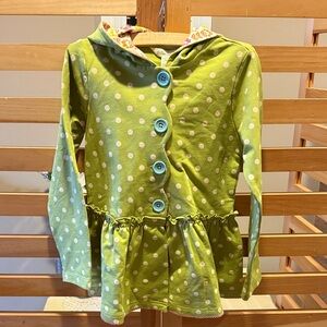 Matilda Jane Green Polka Dot Kids Jacket
